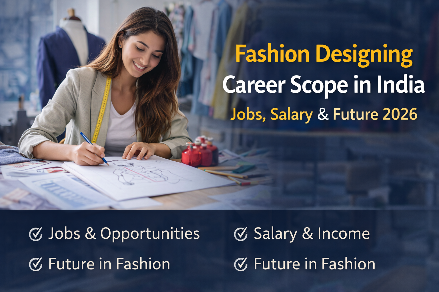 Fashion designing career scope in India jobs salary and future opportunities