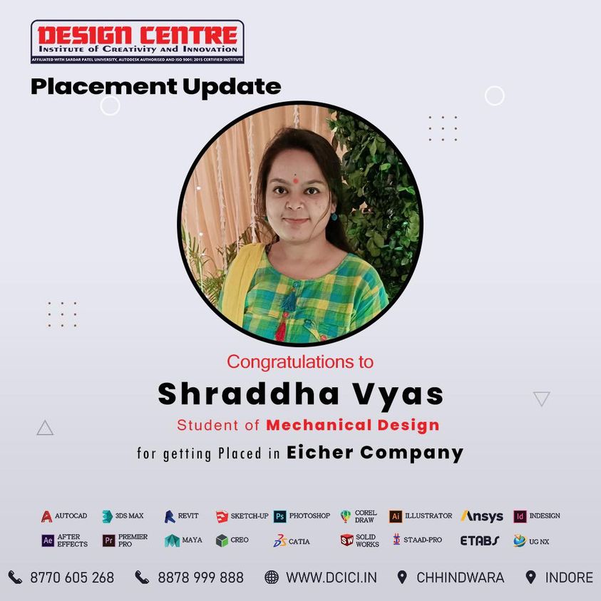 Shraddha-Vyas-Student-of-Mechanical-Design-for-getting-Placed-in-Eicher-Company